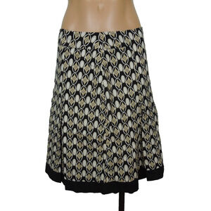 ANN TAYLOR size 2 Womens A-Line Printed Skirt Lined